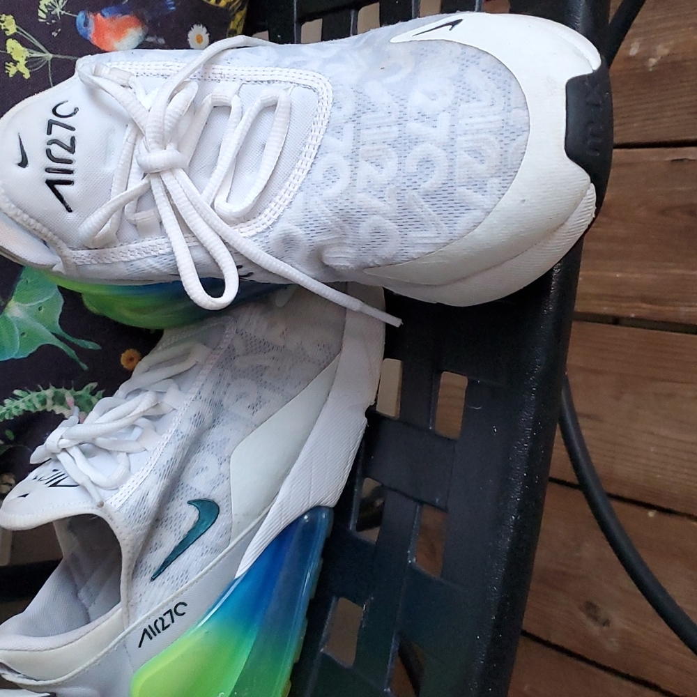 Nike Air Max 270 white, laser blue, volt 10.5